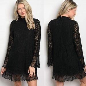 Black lace dress